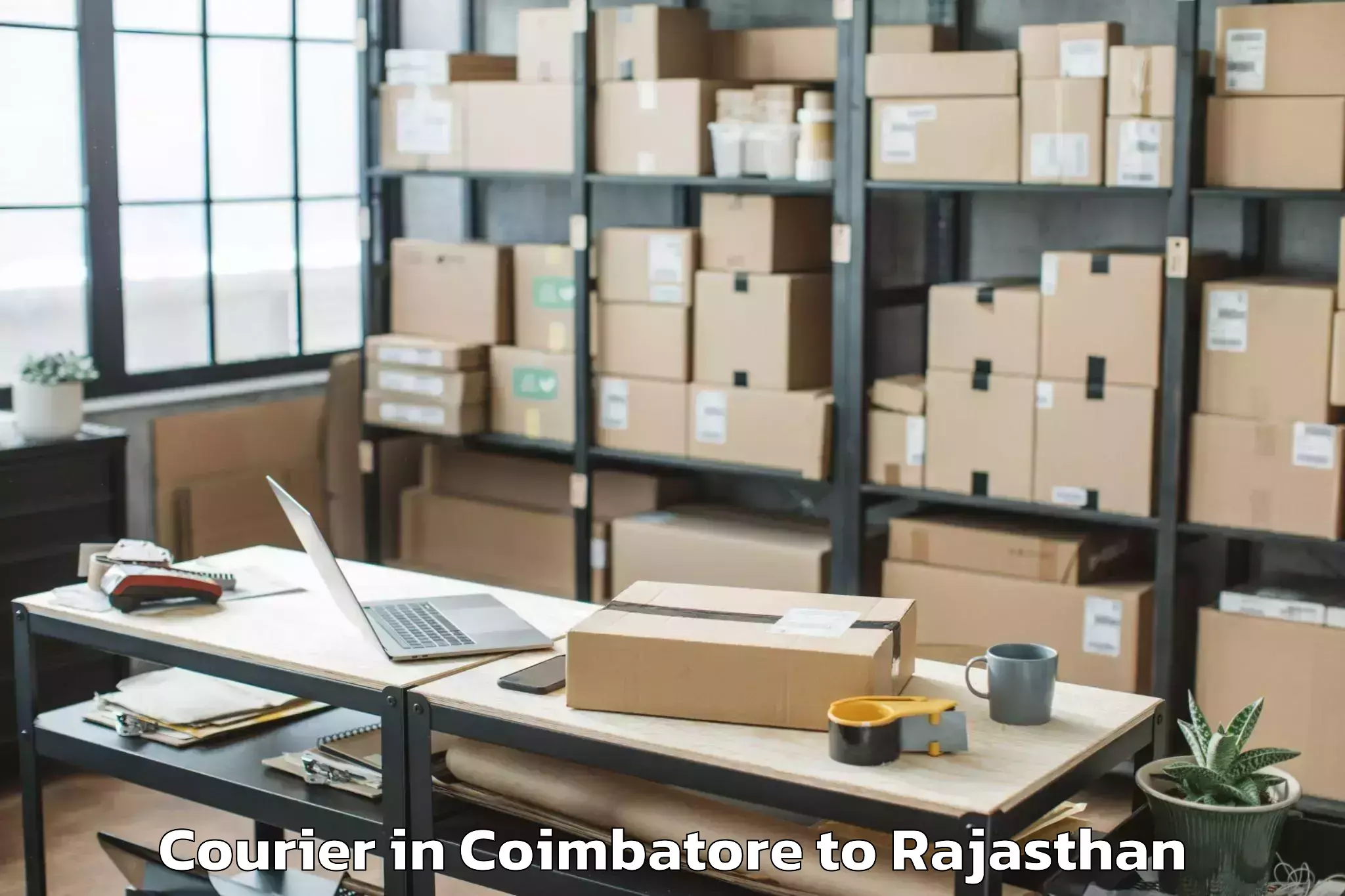 Reliable Coimbatore to Banswara Courier